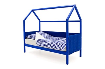 Детская кровать-домик «Svogen синий» мягкая в Одинцово