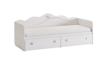 Кроватка Фэнтези с ящиками, белый рамух в Одинцово