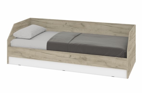 Кровать подростковая О81, Серый дуб - Белый в Химках - изображение