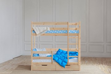 Детская кровать для мальчика без крыши с ящиками, без покраски в Химках