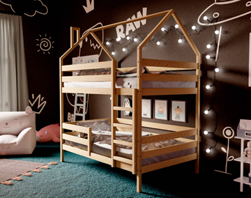 Детская двухэтажная кровать Домик, без покраски в Подольске - предосмотр 1