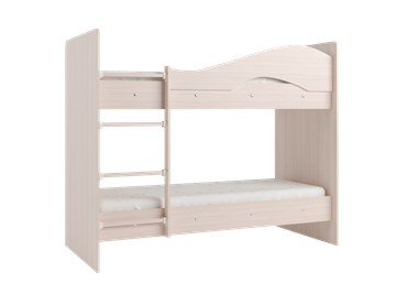 Детская двухъярусная кровать Мая на щитах со шкафом и ящиками, цвет Млечный дуб в Москве - предосмотр 2