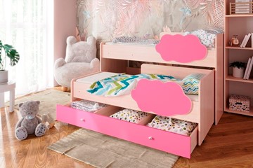 Двухэтажная кровать Соник 1.6 с ящиком, Розовый в Одинцово