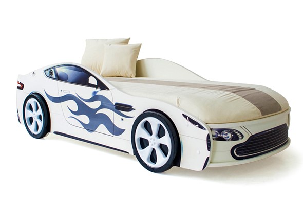 Кровать-машина детская Бондимобиль белый в Подольске - изображение