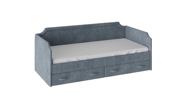 Кровать детская Кантри Тип 1, ТД-308.12.02 (Замша синяя) в Одинцово - изображение