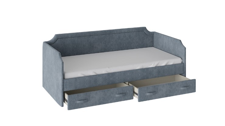 Кровать детская Кантри Тип 1, ТД-308.12.02 (Замша синяя) в Одинцово - изображение 1