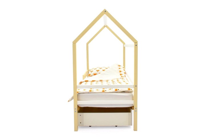 Кровать-домик Svogen бежево-белый в Подольске - изображение 5