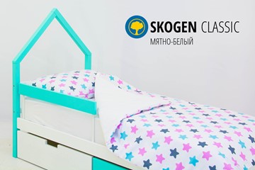 Детская кровать-домик мини Skogen белый-мятный в Москве - предосмотр 3