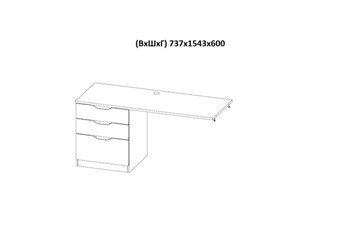 Детская кровать с письменным столом и шкафом POLINI Kids Simple Белый / Бетон в Подольске - предосмотр 9