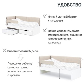 Мягкая кровать Denvas, холодный бежевый в Москве - предосмотр 12