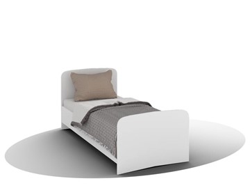 Односпальная кровать ВЕГА Кровать Кр-08 900 с плоским основанием (Белый древесный) в Москве