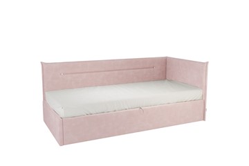 Кроватка 0.9 Альба (Тахта), нежно-розовый (велюр) в Химках