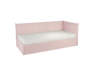 Детская кровать 0.9 Бест (Тахта), нежно-розовый (велюр) в Серпухове