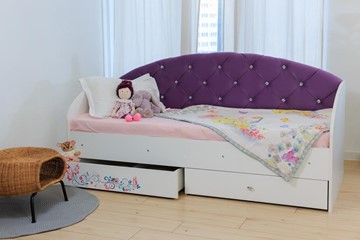 Кровать с ящиками Эльза без бортика, Фиолетовый (латы) в Одинцово - предосмотр 5