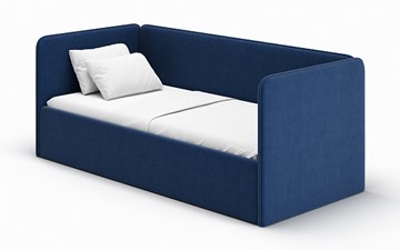 Кровать в детскую Leonardo синий 160х70 с боковиной в Москве - предосмотр