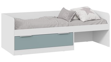 Детская кровать для мальчика Марли Тип 1 (Белый/Серо-голубой) в Химках