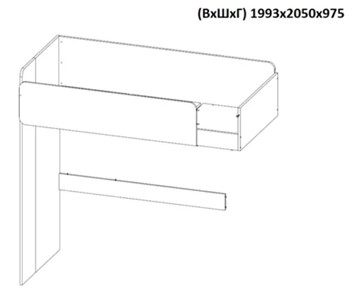 Кровать 2-х ярусная с письменным столом и шкафом POLINI Kids Simple Белый / Серый в Подольске - предосмотр 8