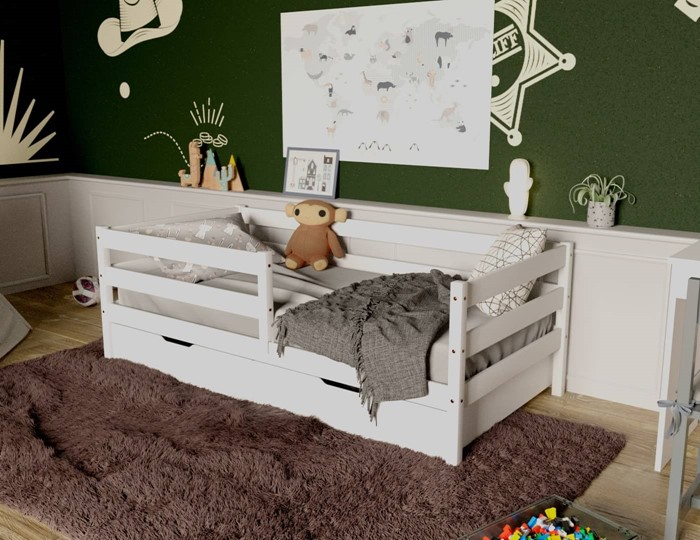 Детская кровать Софа с ящиками, цвет белый в Москве - изображение 3