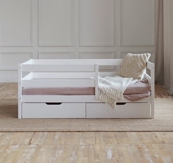 Детская кровать Софа с ящиками, цвет белый в Москве - изображение