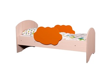 Кровать детская Тучка, корпус Дуб млечный, фасад Оранжевый в Одинцово