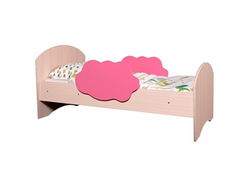 Детская кровать Тучка, корпус Дуб млечный, фасад Розовый в Одинцово