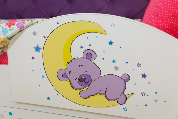 Детская кровать односпальная Звездочка с бортиком, Фиолетовый в Москве - изображение 8