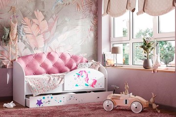 Детская кровать с бортиками Звездочка с бортиком, Розовый в Серпухове