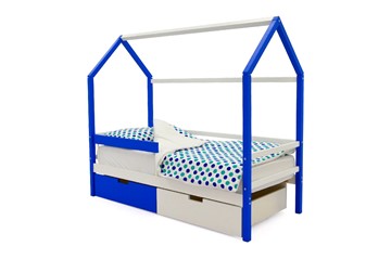 Кровать-домик в детскую Svogen сине-белый в Одинцово