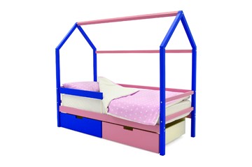 Кровать-домик в детскую Svogen синий-лаванда в Химках