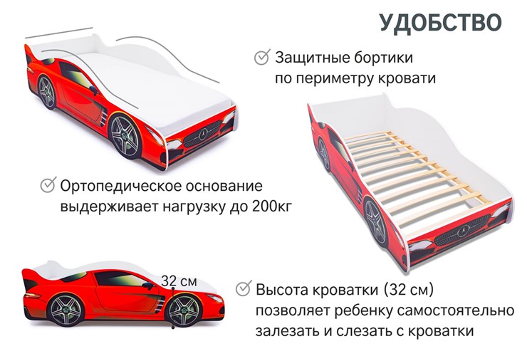 Кровать-машина в детскую Mercedes в Москве - изображение 5
