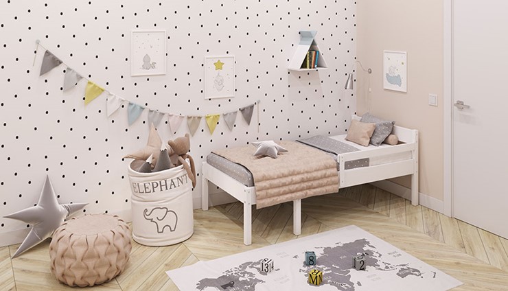 Кровать в детскую POLINI Kids Simple 935 Белый в Одинцово - изображение 6