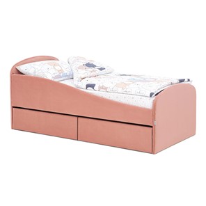 Кровать с ящиками Letmo 190х80 пудровый (велюр) в Одинцово