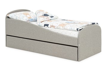 Кровать в детскую с ящиком Letmo халва (рогожка) в Подольске