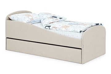 Детская кровать с ящиком Letmo карамель (рогожка) в Подольске