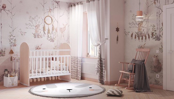 Детская кроватка Фея 701 Дуб пастельный-белый в Москве - изображение 8