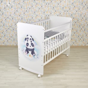 Детская кровать Фея 702 Милые панды, белый в Одинцово