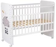 Детская кровать Фея 702 Спящий мишка, белый в Химках