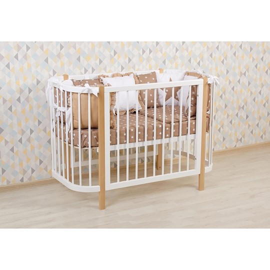Кроватка детская POLINI Kids Simple 350 Белый / Натуральный в Подольске - изображение 14