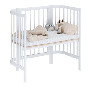 Кроватка детская приставная POLINI Kids Simple 105 Белый в Одинцово - предосмотр 1