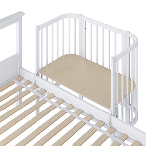 Кроватка детская приставная POLINI Kids Simple 105 Белый в Подольске - предосмотр 2