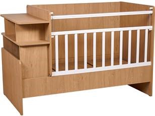 Кроватка-трансформер детская Polini kids Ameli 1150, белый-натуральный, серия Ameli в Одинцово