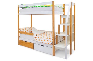 Двухэтажная детская кровать Svogen дерево-белый в Одинцово