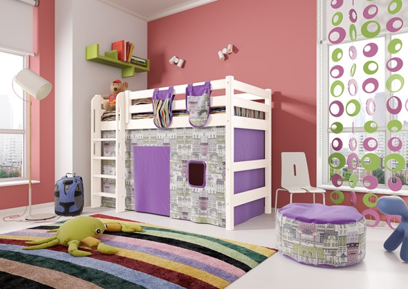 Детская кровать-чердак Соня,  Вариант 5 Белый в Москве - изображение