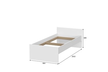 Выкатная кровать в детскую Токио, белый текстурный (одинарная (0,9х2,0) + выкатная) в Подольске - предосмотр 3