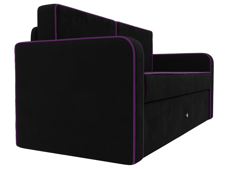 Детский диван-трансформер Смарт, Черный/Фиолетовый (Микровельвет) в Подольске - изображение 7