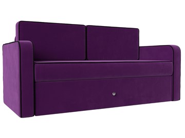 Детский диван-трансформер Смарт, Фиолетовый\Черный (Микровельвет) в Подольске