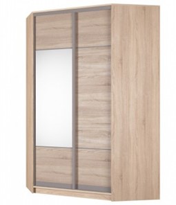 Угловой шкаф Аларти (YA-230х1400(602) (4) Вар. 3; двери D3+D4), с зеркалом в Химках