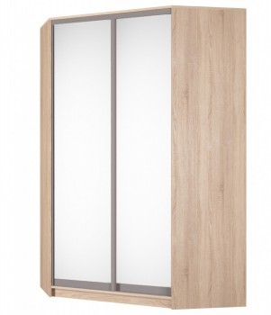Шкаф угловой Аларти (YA-230х1400(602) (10) Вар. 5; двери D5+D5), с зеркалом в Подольске - изображение