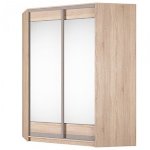 Угловой шкаф Аларти (YA-198х1400 (602) (12) Вар.5; двери D2+D2), с зеркалом в Одинцово