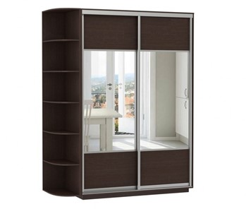 Шкаф 2-дверный Экспресс (Комби), со стеллажом 1700x600x2200, венге в Подольске